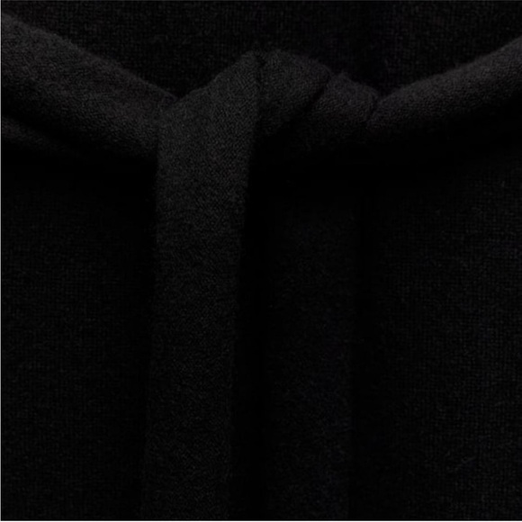 NWT Zara 100% Cashmere Black Maxi Dress with Long Sleeves - Picture 6 of 12
